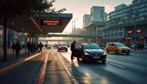 Quels véhicules sont autorisés à circuler pour les taxis à la gare ?