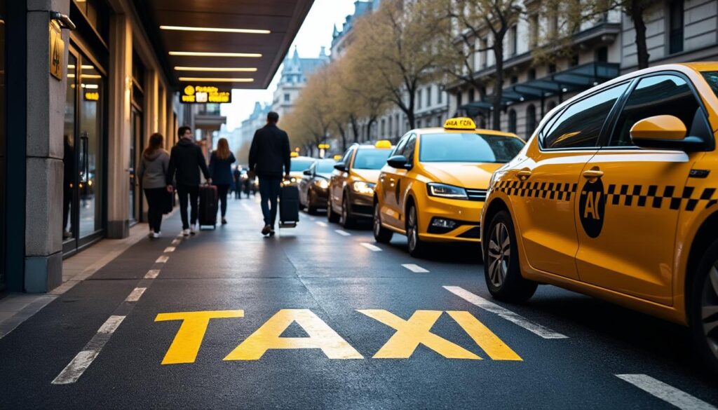 Où se trouvent les emplacements officiels d'arrêt des taxis à la gare ?