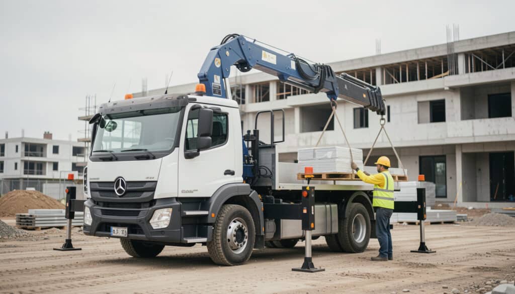 Louer un camion-grue de 3,5 t pour votre chantier